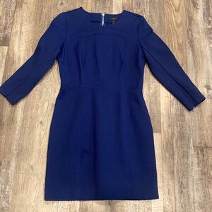 J. Crew Navy Blue Long Sleeve Shift Dress